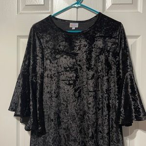 Gently Worn L Velvet LuLaRoe Black dress great for witch costume